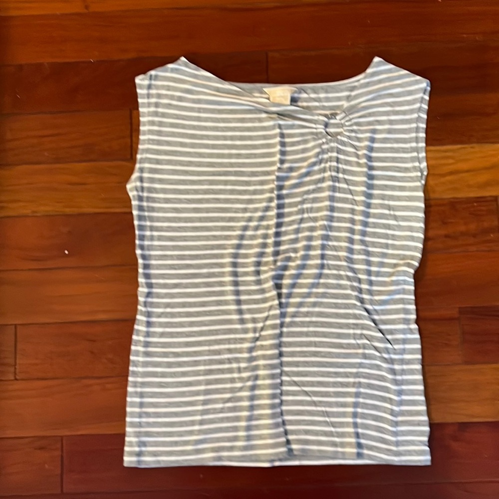 Michael Kors gray/white stripped tank size P/S